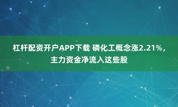 杠杆配资开户APP下载 磷化工概念涨2.21%，主力资金净流入这些股